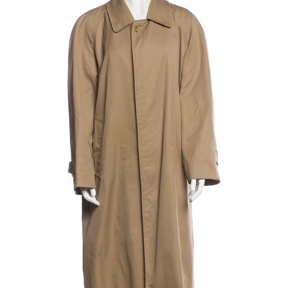 Burberrys’ Classic Collar Knee Length Coat with Plaid Interior Size 3XL - Picture 2 of 7